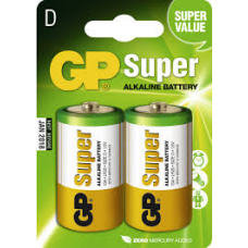 BATTERIE SUPER ALKALINE D 2/PK